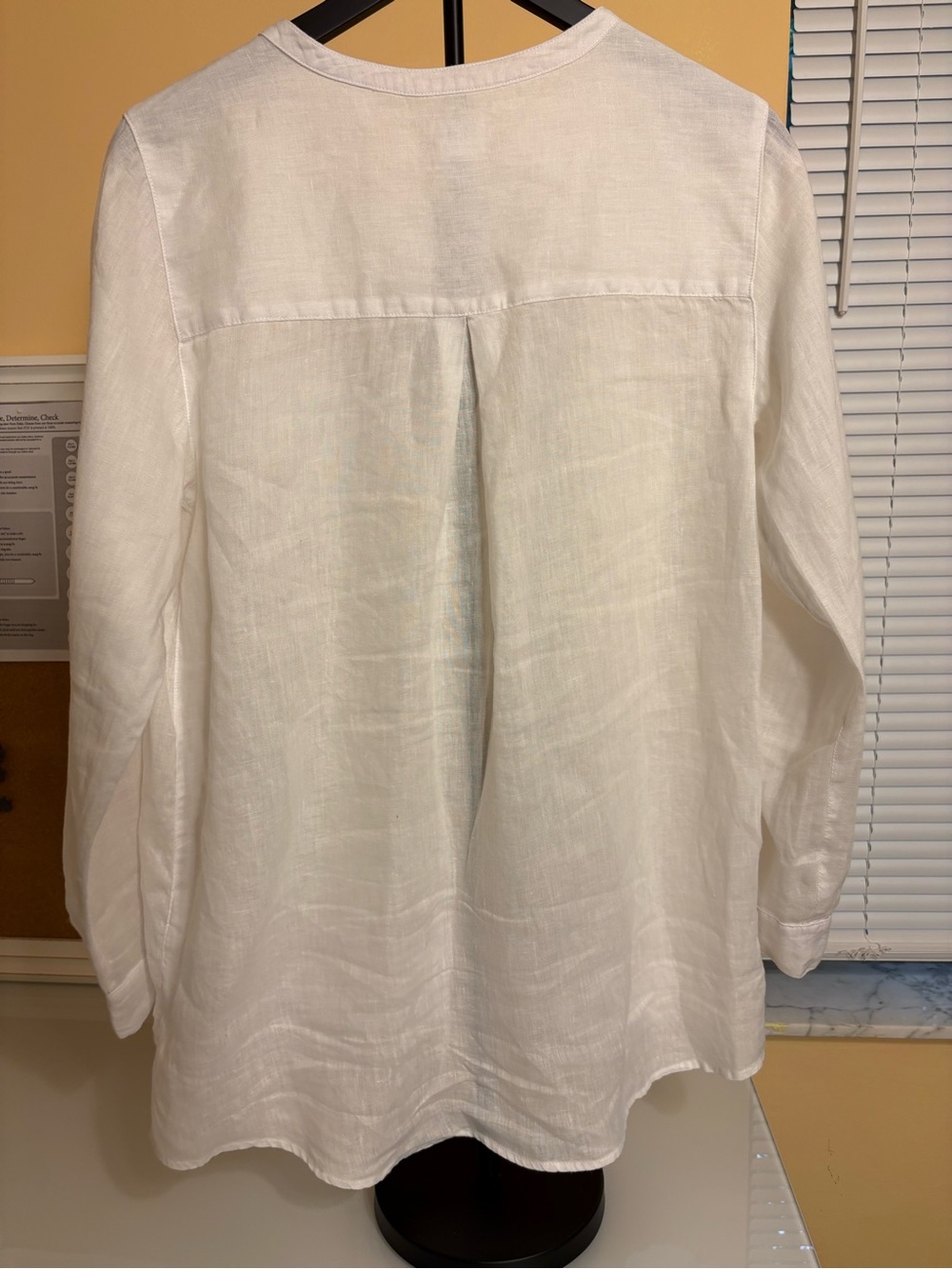 Sigrid Olsen White 100% Linen Button-Down Shirt - Picture 4 of 7